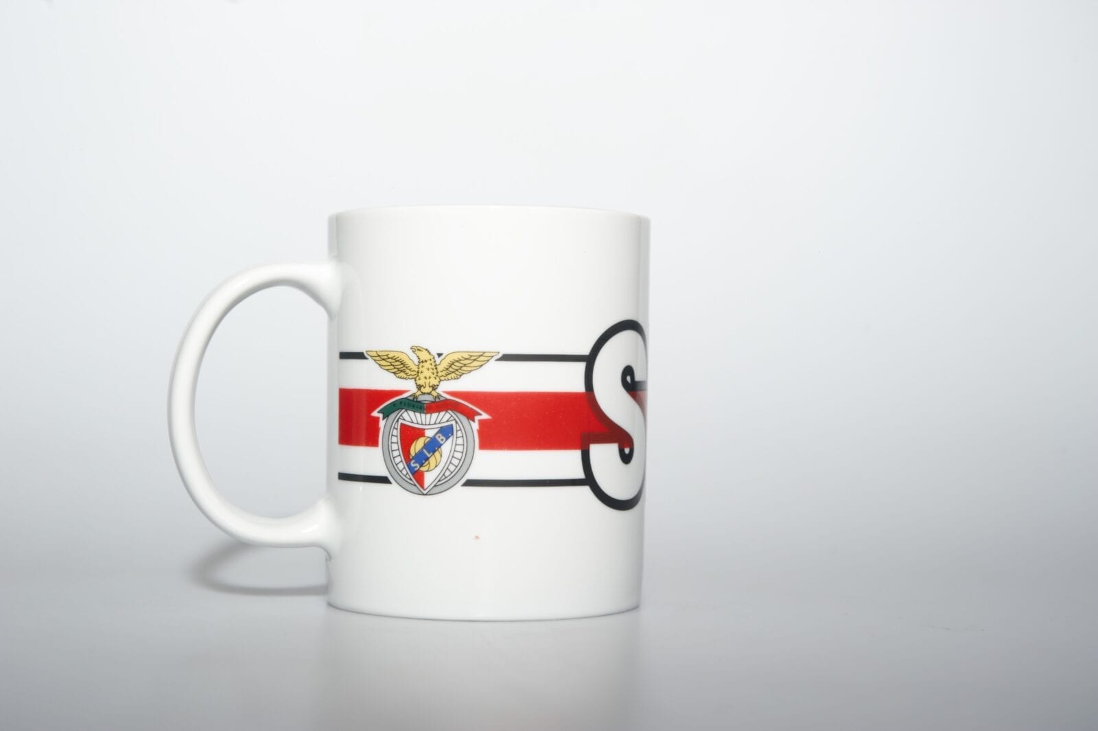 Caneca Leite SLB riscas
